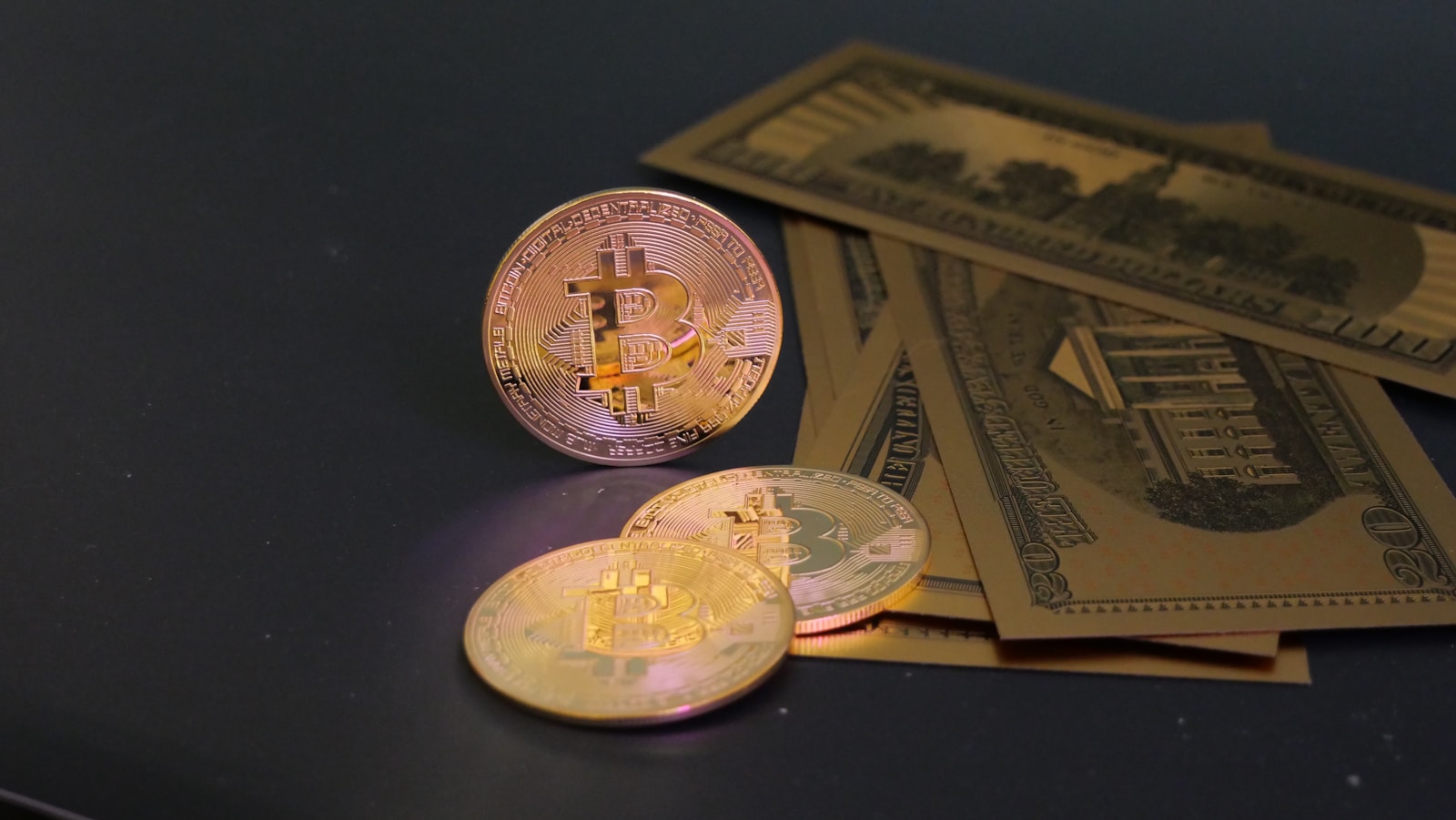 Bitcoin and cash.